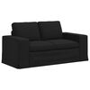 vidaXL Soffa 2 pcs Svart 182 x 80 x 82 cm tyg