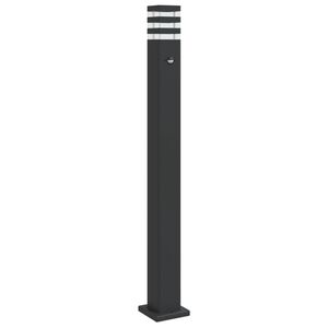 vidaXL Utomhusgolvlampa med sensor svart 110 cm aluminium