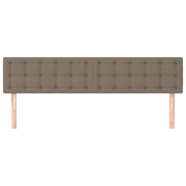 vidaXL Huvudgavlar 2 st taupe 100 x 5 x 78/88 cm tyg