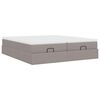 vidaXL Ottoman s&auml;ngram med madrasser taupe 160x200 cm tyg