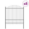 vidaXL Tr&auml;dg&aring;rdsst&auml;ngsel WOERDEN 8 st 170 x 215 cm Pulverlackerat st&aring;l