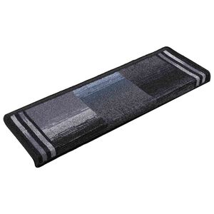vidaXL Trappstegsmattor sj&auml;lvh&auml;ftande 5 st 65x21x4 cm svart och gr&aring;