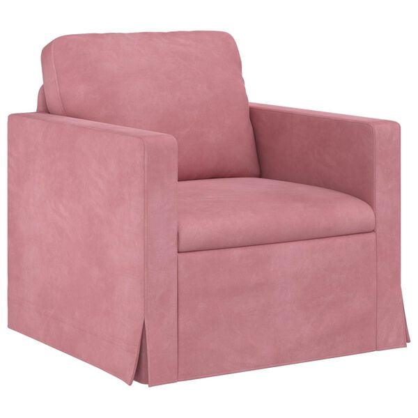 vidaXL Soffa 2 pcs Rosa