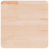 vidaXL Fyrkantig bordsskiva 50x50x2,5 cm obehandlad massiv ek