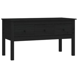vidaXL Soffbord svart 102x49x55 cm massiv furu