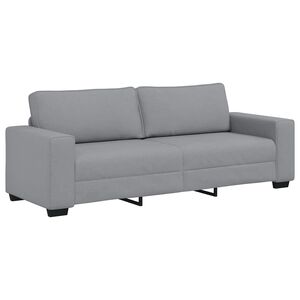 vidaXL 3-sitssoffa ljusgr&aring; 220x77x82 cm tyg