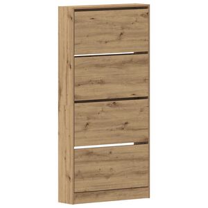 vidaXL Skosk&aring;p 80 x 21 x 163,5 cm Konstruerat tr&auml; Artisan Ek