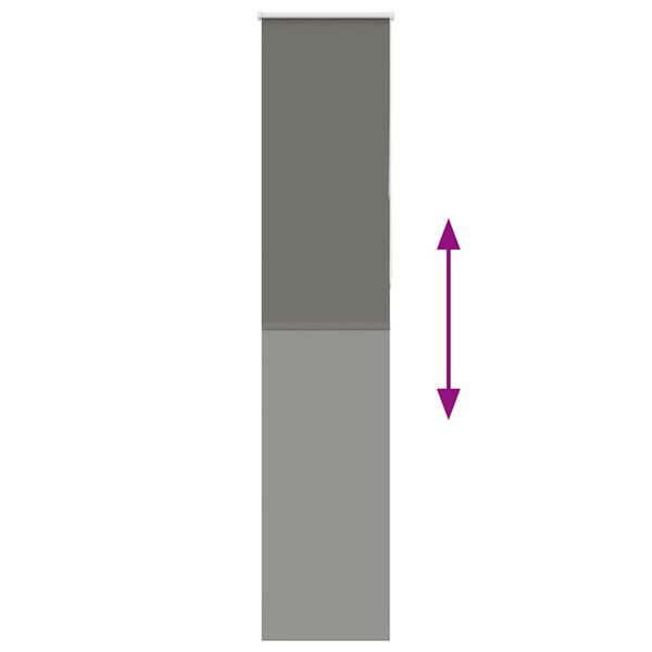 vidaXL Rullgardin m&ouml;rkl&auml;ggning gr&aring; 40x230 cm tyg bredd 35,7 cm