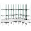 vidaXL Odlingsl&aring;da med spalj&eacute; vit 160x120x142,5 cm PP
