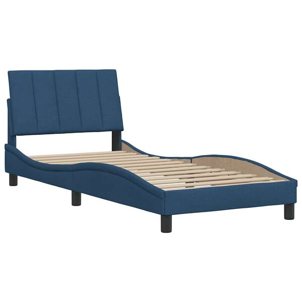 vidaXL Bed Frame without Mattress "Hanko" Blue 90x200 cm Fabric