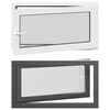 vidaXL Tilt & Turn K&auml;llarf&ouml;nster RISOR 110 x 50 cm PVC och glas