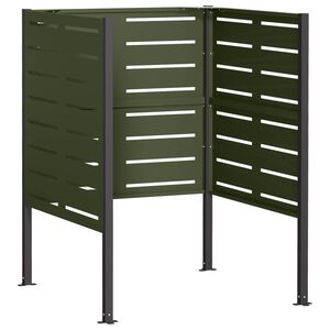vidaXL Soptunnesk&auml;rm 85 x 85 x 113 cm St&aring;l Olivgr&ouml;n