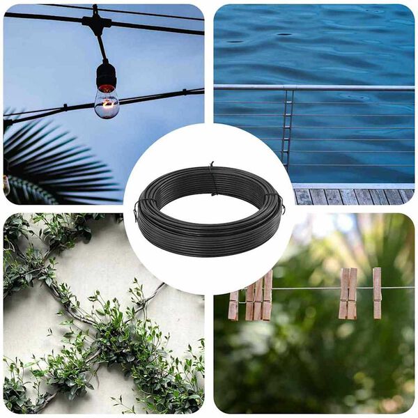 vidaXL Stängsel binds tråd Antracit 33 m Stål