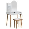 vidaXL Skrivbordsset FAUSKE 4 st Vit 76 x 50 x 143 cm