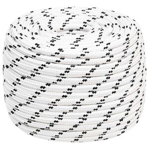 vidaXL M&aring;ngsidigt bruksrep 14 mm 25 m Vit Polyester