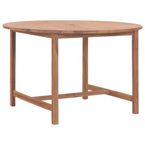 vidaXL Matbord f&ouml;r tr&auml;dg&aring;rden &Oslash;110x75 cm massiv teak