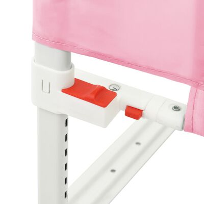 vidaXL Sängskena för barn rosa 190x25 cm tyg