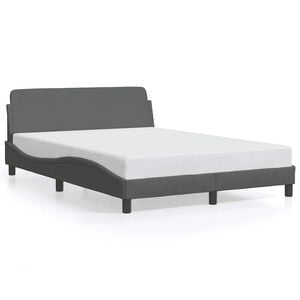 vidaXL S&auml;ngram Dover m&ouml;rkgr&aring; 140x200 cm tyg