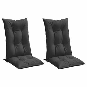 vidaXL Stolsdynor h&ouml;gt ryggst&ouml;d 2 st melerad antracit 120x50x7 cm tyg