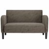 vidaXL Loveseat soffa m&ouml;rkgr&aring; 110 cm l&auml;derimitation