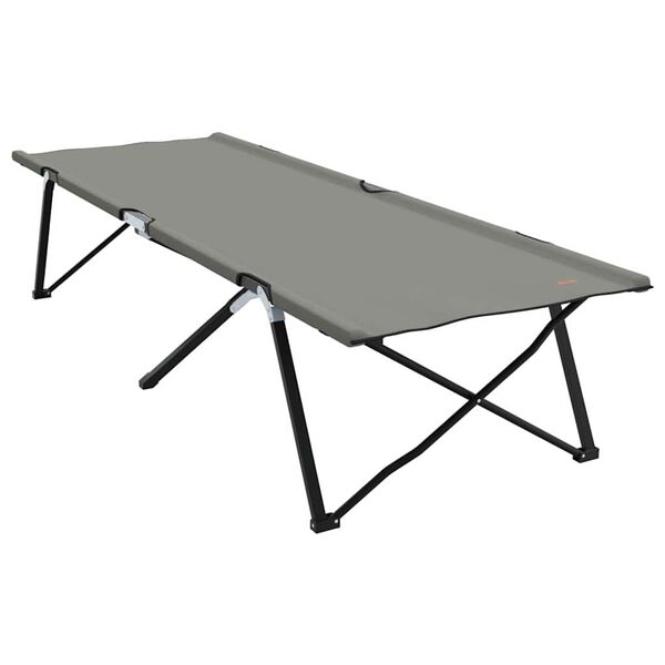 vidaXL F&auml;llbar Camping S&auml;ng 2 pcs Gr&aring; 206 x 76 x 74 cm Oxford och St&aring;l