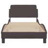 vidaXL Bed Frame "Dover" Dark Brown 80x200 cm Fabric