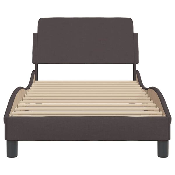 vidaXL Bed Frame "Dover" Dark Brown 80x200 cm Fabric