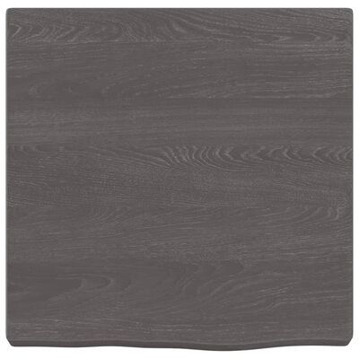 vidaXL Bänkskiva badrum mörkbrun 40x40x(2-4) cm behandlat massivt trä
