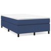 vidaXL Boxspring-s&auml;ngram bl&aring; 120x200 cm tyg