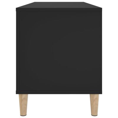 vidaXL Stereobänk svart 100x38x48 cm konstruerat trä