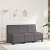 vidaXL | Modulsofa utan armst&ouml;d | Gr&aring; 55 x 74 x 82 cm Konstl&auml;der