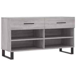 vidaXL Skob&auml;nk gr&aring; sonoma 102x35x55 cm konstruerat tr&auml;