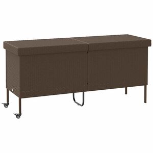 vidaXL Dynbox p&aring; hjul brun 160x55x75 cm konstrottning