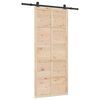 vidaXL Skjutd&ouml;rr Naturlig 80 x 208 cm Massiv furu