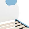 vidaXL Barnsängram med sänggavel med huvudgavel Blå 80 x 200 cm PU