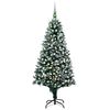 vidaXL Konstgjord julgran med LED och bollset och kottar 240 cm
