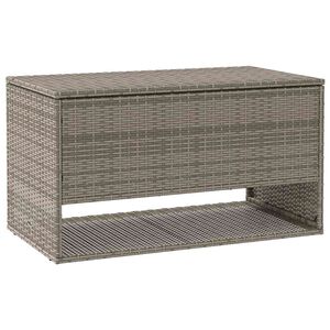 vidaXL Kuddl&aring;da f&ouml;r utomhusbruk gr&aring; 100x55x55,5 cm konstrotting