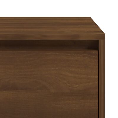 vidaXL Sängbord brun ek 45x34x44,5 cm spånskiva