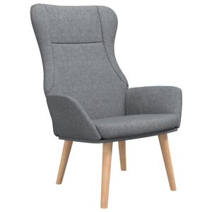 vidaXL Vilstol ljusgr&aring; tyg