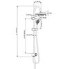 SCH&Uuml;TTE Duschset med regndusch NIAGARA RAIN krom