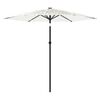 vidaXL Trädgårdsparasoll med stålstång vit 223x223x213 cm
