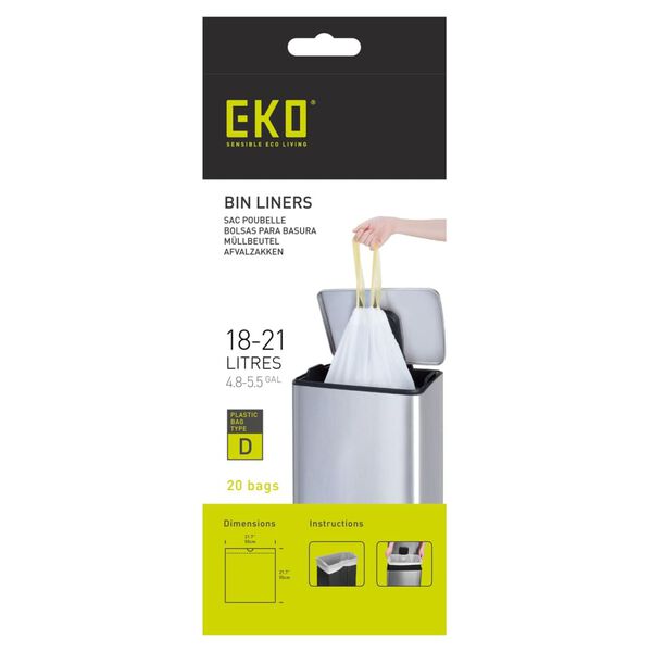 EKO Sopp&aring;sar D 18-21 liter 24x20 delar vit