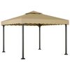 vidaXL Paviljong taupe 3x3 m aluminium och st&aring;l