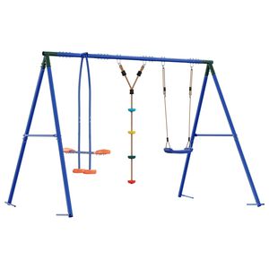 vidaXL Utegunga set Flerf&auml;rgsdesign St&aring;l och PE