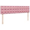 vidaXL Ottoman s&auml;ngram med madrass rosa 200x200 cm sammet