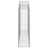 vidaXL Gabioner bågformade 14 st 200x30x100/120 cm galvaniserat järn