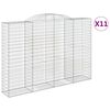 vidaXL Gabioner b&aring;gformade 11 st 300x50x200/220 cm galvaniserat j&auml;rn