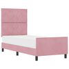 vidaXL B&auml;ddfj&auml;der med huvudgavel Rosa 80 x 200 cm Sammet