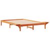 vidaXL Sängram med sidobord Vaxbrun 140 x 220 cm Massiv furu