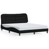 vidaXL Bed Frame without Mattress "Hvar" Black 160x200 cm Fabric